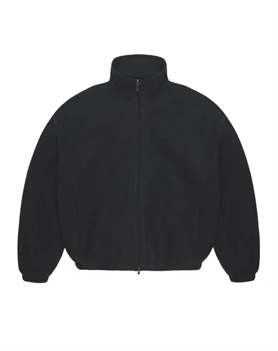 Rains - Fleece Zip Jakke - Black
